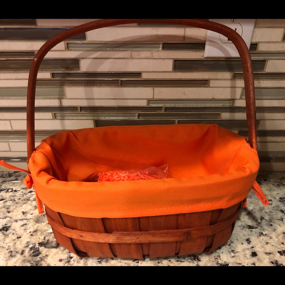 Tabs New Orange Lined Gift Multi Use Home Basket Easter